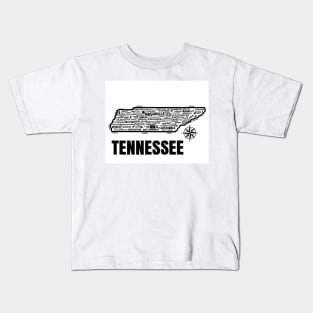 Tennessee Map Kids T-Shirt